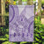 Purple Niue Language Week Garden Flag The Rock Coconut Crab - Siapo Pattern