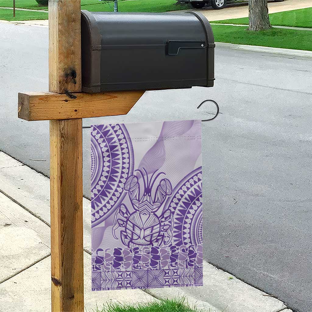 Purple Niue Language Week Garden Flag The Rock Coconut Crab - Siapo Pattern LT14 - Polynesian Pride