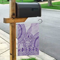 Purple Niue Language Week Garden Flag The Rock Coconut Crab - Siapo Pattern LT14 - Polynesian Pride