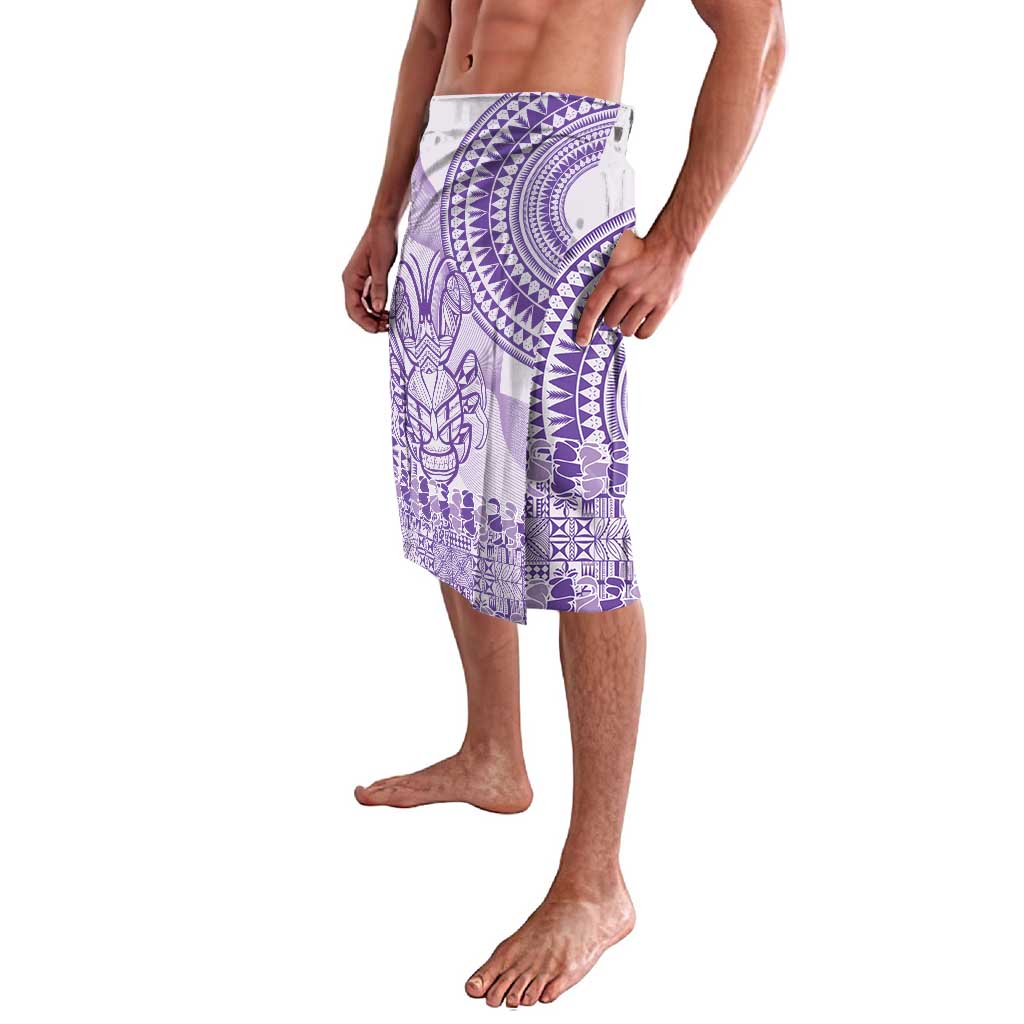 Purple Niue Language Week Lavalava The Rock Coconut Crab - Siapo Pattern LT14 - Polynesian Pride