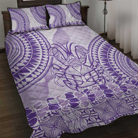 Purple Niue Language Week Quilt Bed Set The Rock Coconut Crab - Siapo Pattern LT14 Purple - Polynesian Pride