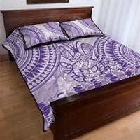Purple Niue Language Week Quilt Bed Set The Rock Coconut Crab - Siapo Pattern LT14 - Polynesian Pride