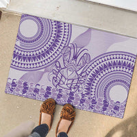 Purple Niue Language Week Rubber Doormat The Rock Coconut Crab - Siapo Pattern LT14 - Polynesian Pride