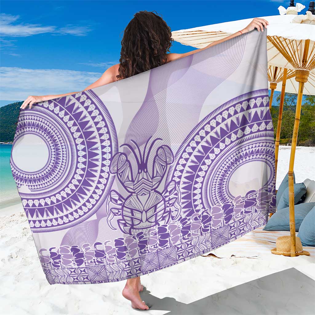 Purple Niue Language Week Sarong The Rock Coconut Crab - Siapo Pattern