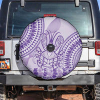 Purple Niue Language Week Spare Tire Cover The Rock Coconut Crab - Siapo Pattern LT14 Purple - Polynesian Pride