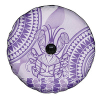Purple Niue Language Week Spare Tire Cover The Rock Coconut Crab - Siapo Pattern LT14 - Polynesian Pride