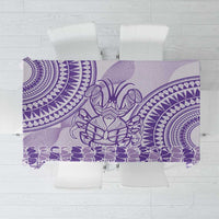 Purple Niue Language Week Tablecloth The Rock Coconut Crab - Siapo Pattern LT14 Purple - Polynesian Pride