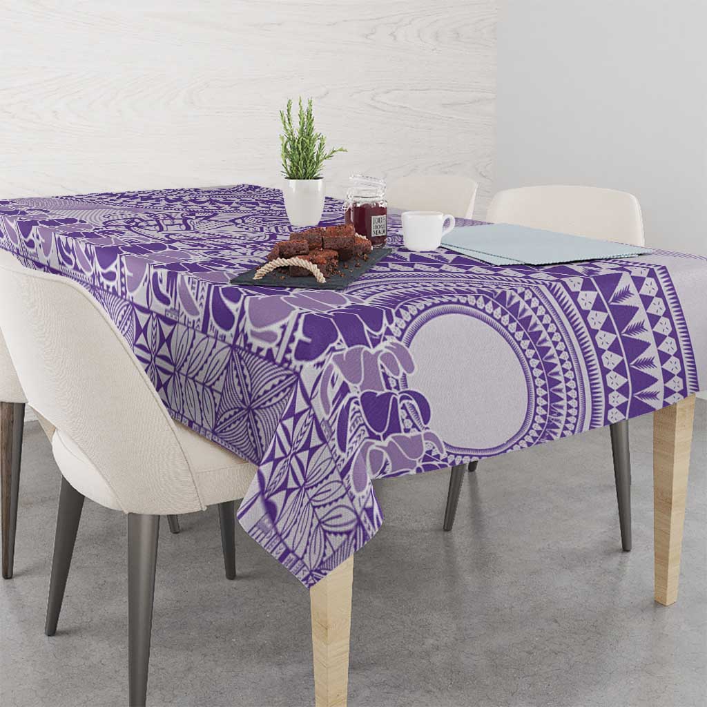 Purple Niue Language Week Tablecloth The Rock Coconut Crab - Siapo Pattern LT14 - Polynesian Pride