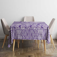 Purple Niue Language Week Tablecloth The Rock Coconut Crab - Siapo Pattern LT14 - Polynesian Pride