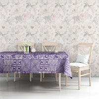 Purple Niue Language Week Tablecloth The Rock Coconut Crab - Siapo Pattern LT14 - Polynesian Pride