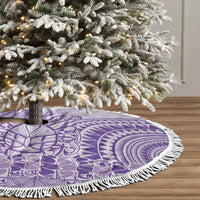 Purple Niue Language Week Tree Skirt The Rock Coconut Crab - Siapo Pattern