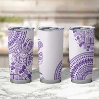 Purple Niue Language Week Tumbler Cup The Rock Coconut Crab - Siapo Pattern LT14 - Polynesian Pride