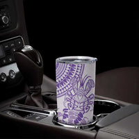 Purple Niue Language Week Tumbler Cup The Rock Coconut Crab - Siapo Pattern LT14 - Polynesian Pride
