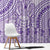 Purple Niue Language Week Window Curtain The Rock Coconut Crab - Siapo Pattern