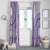 Purple Niue Language Week Window Curtain The Rock Coconut Crab - Siapo Pattern