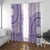 Purple Niue Language Week Window Curtain The Rock Coconut Crab - Siapo Pattern