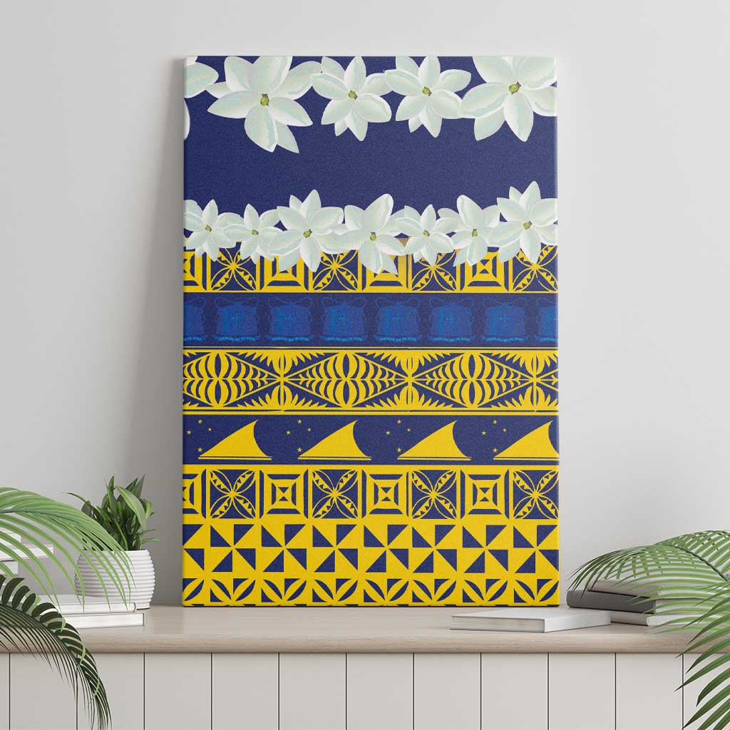 Tokelau Language Week Canvas Wall Art Tokelauan Tuluma With Gardenia Thunbergia