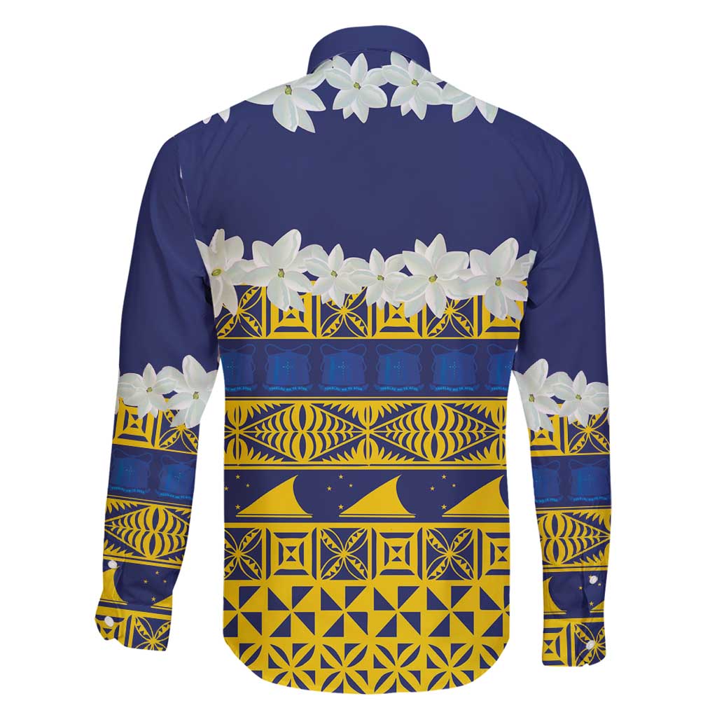 Tokelau Language Week Family Matching Tank Maxi Dress and Hawaiian Shirt Tokelauan Tuluma With Gardenia Thunbergia