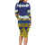 Tokelau Language Week Long Sleeve Bodycon Dress Tokelauan Tuluma With Gardenia Thunbergia