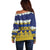 Tokelau Language Week Off Shoulder Sweater Tokelauan Tuluma With Gardenia Thunbergia