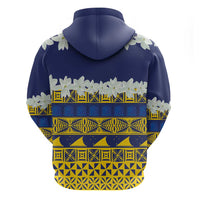Tokelau Language Week Zip Hoodie Tokelauan Tuluma With Gardenia Thunbergia