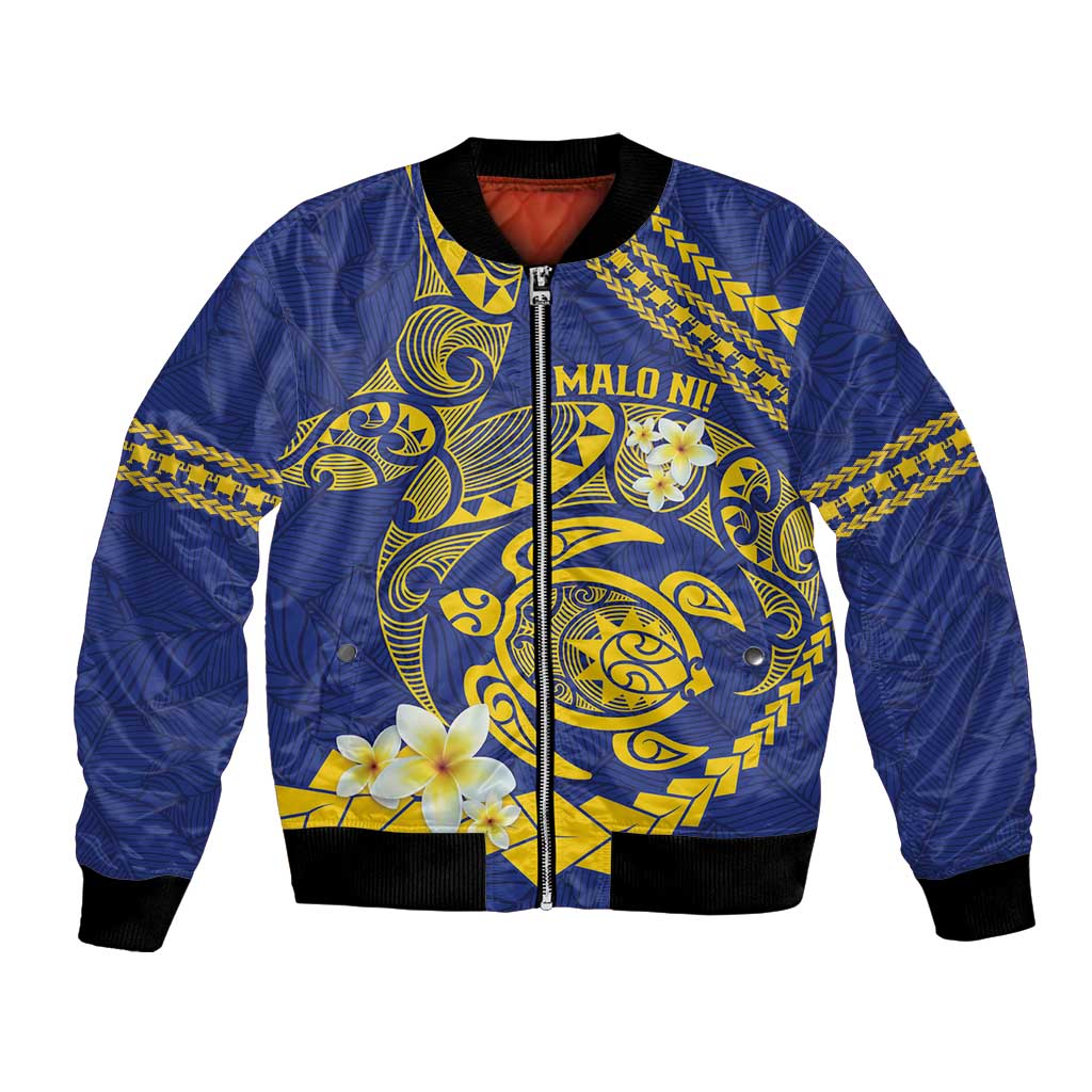 Te Vaiaho o te Gagana Tokelau Bomber Jacket Polynesian Turtle - Malo Ni!