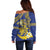 Te Vaiaho o te Gagana Tokelau Off Shoulder Sweater Polynesian Turtle - Malo Ni!