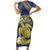 Te Vaiaho o te Gagana Tokelau Short Sleeve Bodycon Dress Polynesian Turtle - Malo Ni!