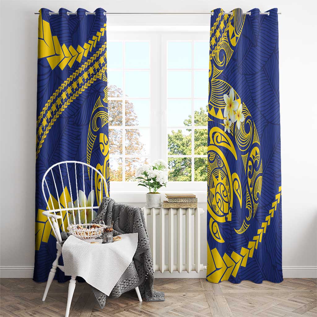 Te Vaiaho o te Gagana Tokelau Window Curtain Polynesian Turtle - Malo Ni!