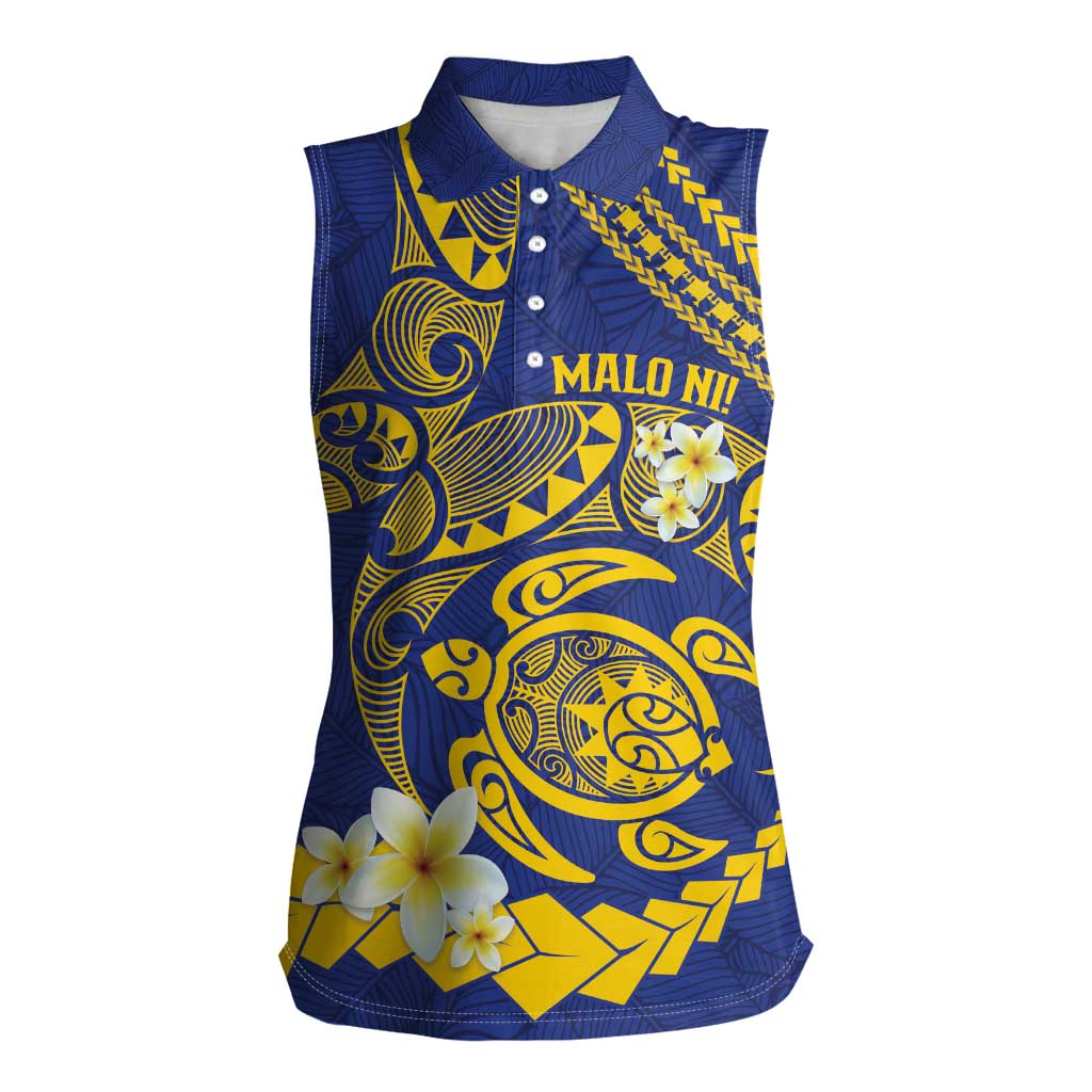 Te Vaiaho o te Gagana Tokelau Women Sleeveless Polo Shirt Polynesian Turtle - Malo Ni!