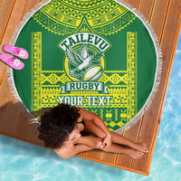 Fiji Tailevu Rugby Custom Beach Blanket Go Champions Fijian Tapa Pattern LT14 - Polynesian Pride