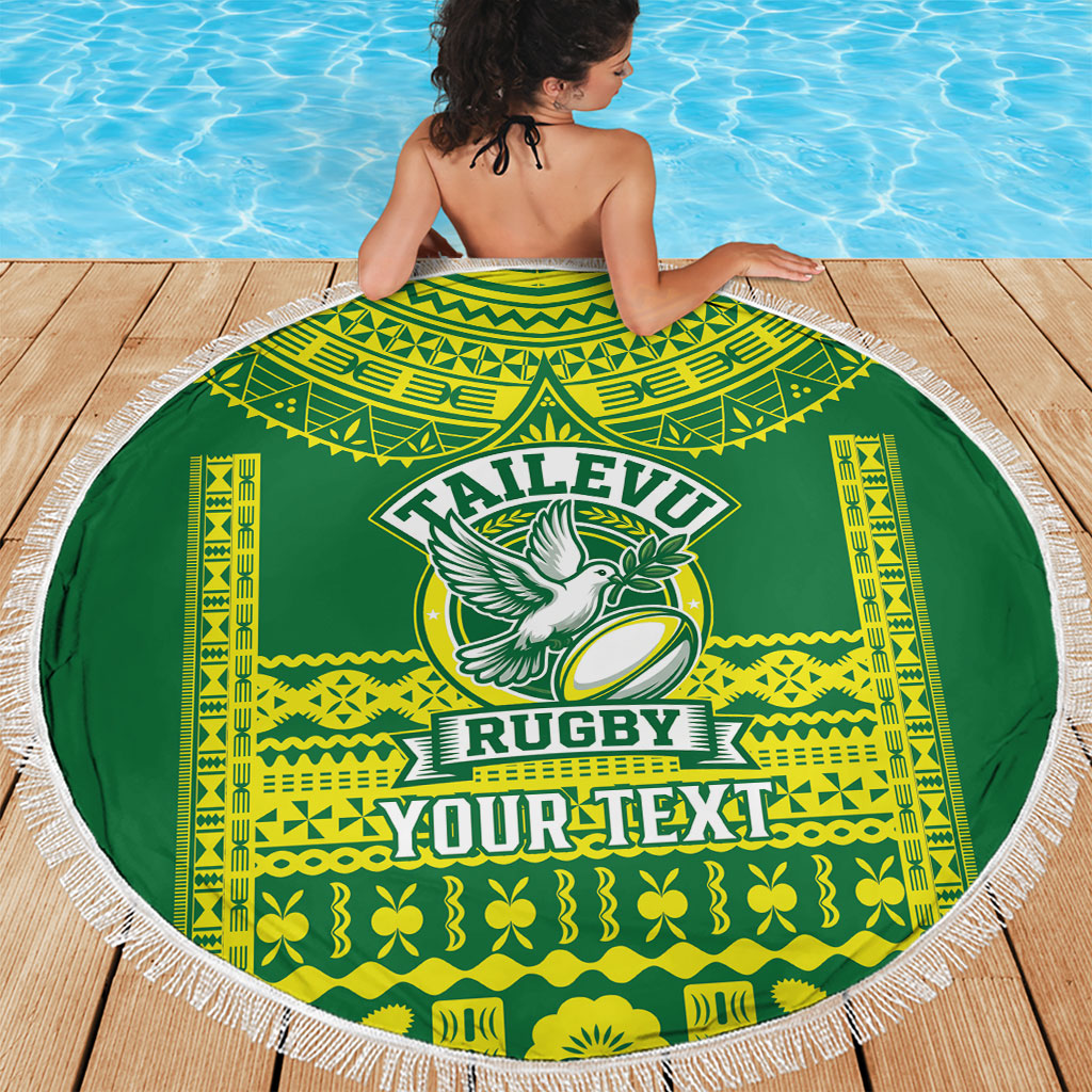 Fiji Tailevu Rugby Custom Beach Blanket Go Champions Fijian Tapa Pattern LT14 - Polynesian Pride