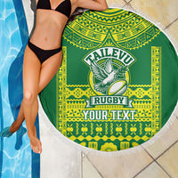 Fiji Tailevu Rugby Custom Beach Blanket Go Champions Fijian Tapa Pattern LT14 - Polynesian Pride