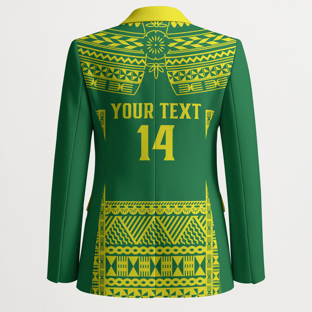 Fiji Tailevu Rugby Custom Blazer Go Champions Fijian Tapa Pattern LT14 - Polynesian Pride