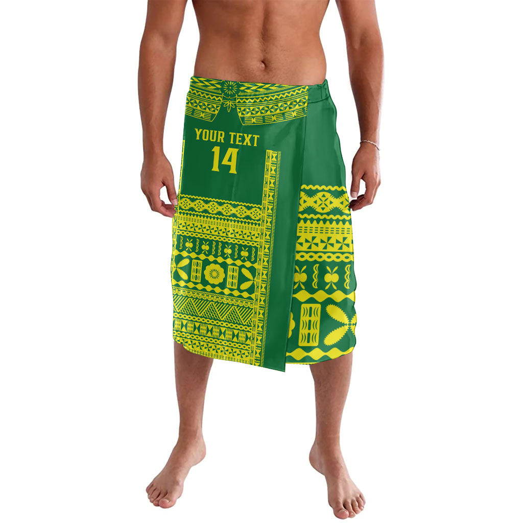 Fiji Tailevu Rugby Custom Lavalava Go Champions Fijian Tapa Pattern LT14 Green - Polynesian Pride