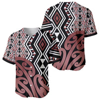 New Zealand Baseball Jersey Aotearoa Kowhaiwhai Mix Taniko Art LT14 - Polynesian Pride