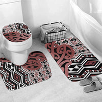 New Zealand Bathroom Set Aotearoa Kowhaiwhai Mix Taniko Art - Polynesian Pride