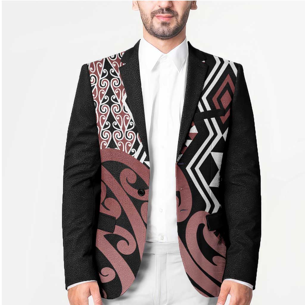 New Zealand Blazer Aotearoa Kowhaiwhai Mix Taniko Art - Polynesian Pride
