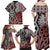 New Zealand Family Matching Off Shoulder Maxi Dress and Hawaiian Shirt Aotearoa Kowhaiwhai Mix Taniko Art LT14 - Polynesian Pride