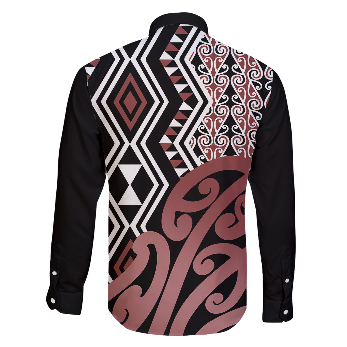 New Zealand Family Matching Off Shoulder Short Dress and Hawaiian Shirt Aotearoa Kowhaiwhai Mix Taniko Art LT14 - Polynesian Pride