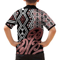 New Zealand Family Matching Tank Maxi Dress and Hawaiian Shirt Aotearoa Kowhaiwhai Mix Taniko Art LT14 - Polynesian Pride