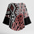 New Zealand Kimono Sleeve Blouse Aotearoa Kowhaiwhai Mix Taniko Art - Polynesian Pride