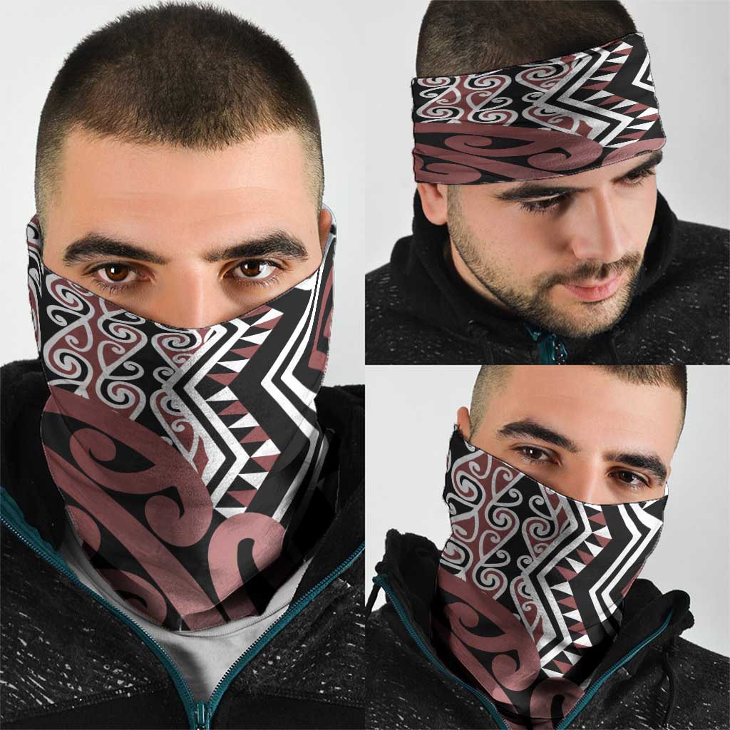 New Zealand Neck Gaiter Aotearoa Kowhaiwhai Mix Taniko Art - Polynesian Pride