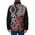 New Zealand Padded Jacket Aotearoa Kowhaiwhai Mix Taniko Art - Polynesian Pride