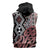 New Zealand Sleeveless Hoodie Aotearoa Kowhaiwhai Mix Taniko Art - Polynesian Pride