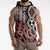 New Zealand Sleeveless Hoodie Aotearoa Kowhaiwhai Mix Taniko Art - Polynesian Pride