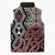New Zealand Sleeveless Puffer Jacket Aotearoa Kowhaiwhai Mix Taniko Art - Polynesian Pride