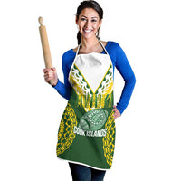 Avaiki Cook Islands Rugby Apron Kuki Airani Tatau Green - Polynesian Pride