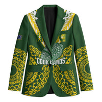 Custom Avaiki Cook Islands Rugby Blazer Kuki Airani Tatau Green - Polynesian Pride
