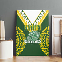 Avaiki Cook Islands Rugby Canvas Wall Art Kuki Airani Tatau Green - Polynesian Pride